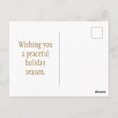 Minimalistische Schneefichte Postkarte (Rückseite)