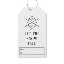 Minimalistische Schneeflocke Schwarz-Weiß-Geschenk