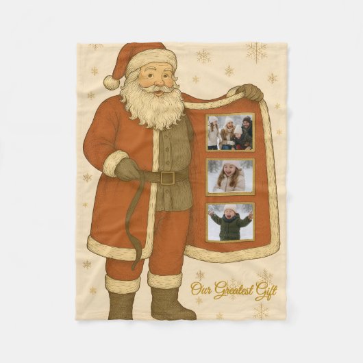 Minimalistische Schneeflocke sinkt Weihnachtsblank Fleecedecke (Vorderseite)