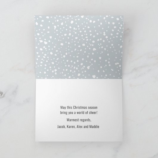 Minimalistische Schneeflocken Frohe Weihnachten 1  (Innenseite)