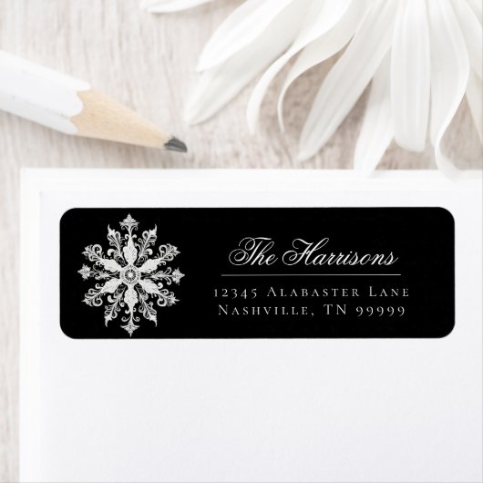 Minimalistische Schneeflocken-Hochzeitsadresse | S (Insitu)