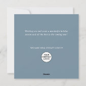 Minimalistische Schneeflocken Weihnachtsgrüße Feiertagskarte (Rückseite)