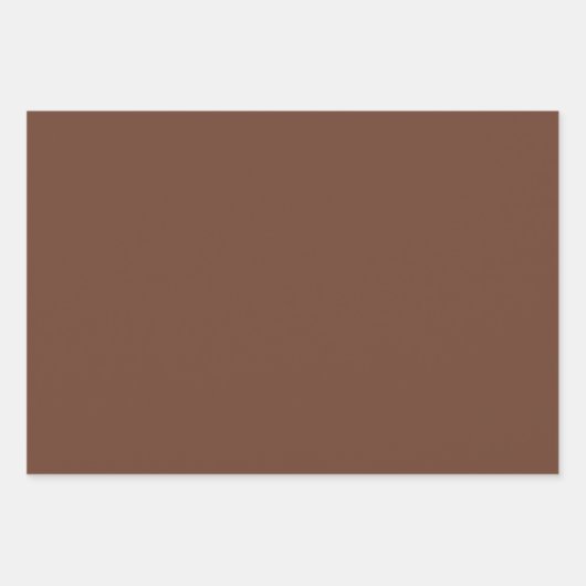 Minimalistische Schokoladenmocha, braun, schlicht Geschenkpapier Set (Vorderseite)