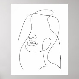 Minimalistische Schöne Frauenkunst Kunst Poster