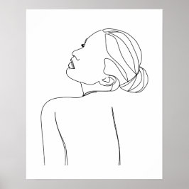 Minimalistische Schöne Frauenkunst Kunst Poster