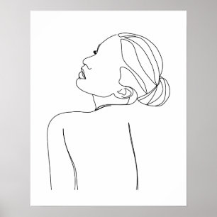 Minimalistische Schöne Frauenkunst Kunst Poster
