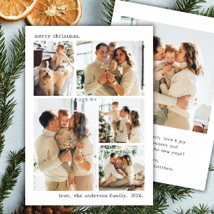 Minimalistische Schreibmaschine 5 Foto Familienwei Feiertagskarte