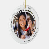 Minimalistische Schreibmaschine | ABSCHLUSS FOTO Keramik Ornament (Rechts)