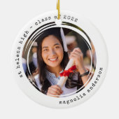 Minimalistische Schreibmaschine | ABSCHLUSS FOTO Keramik Ornament (Hinten)