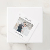 Minimalistische Schreibmaschine | Danke, Foto Geschenkanhänger (Beispiel)