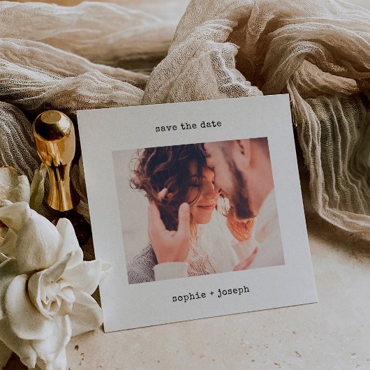 Minimalistische Schreibmaschine | Einfache Hochzei Save The Date