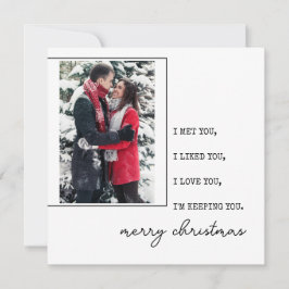 Minimalistische Schreibmaschine | Frohe Weihnachte Feiertagskarte