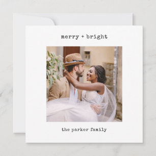 Minimalistische Schreibmaschine   Frohe Weihnachte Feiertagskarte