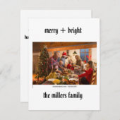 Minimalistische Schreibmaschine | Frohe Weihnachte Mitteilungskarte (Vorne/Hinten)