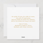 Minimalistische Schreibmaschine Frohe Weihnachten (Rückseite)