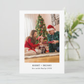 Minimalistische Schreibmaschine Frohe Weihnachten (Stehend Vorderseite)