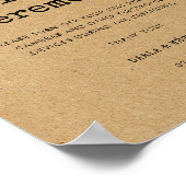 Minimalistische Schreibmaschine Hochzeitsfeier ohn Poster (Ecke)