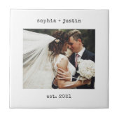 Minimalistische Schreibmaschine | Hochzeitsfeier u Fliese (Vorderseite)