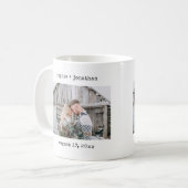 Minimalistische Schreibmaschine | Hochzeitsstift F Kaffeetasse (Vorderseite Links)