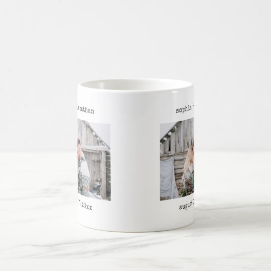 Minimalistische Schreibmaschine | Hochzeitsstift F Kaffeetasse (Mittel)