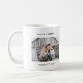 Minimalistische Schreibmaschine | Hochzeitsstift F Kaffeetasse (Links)