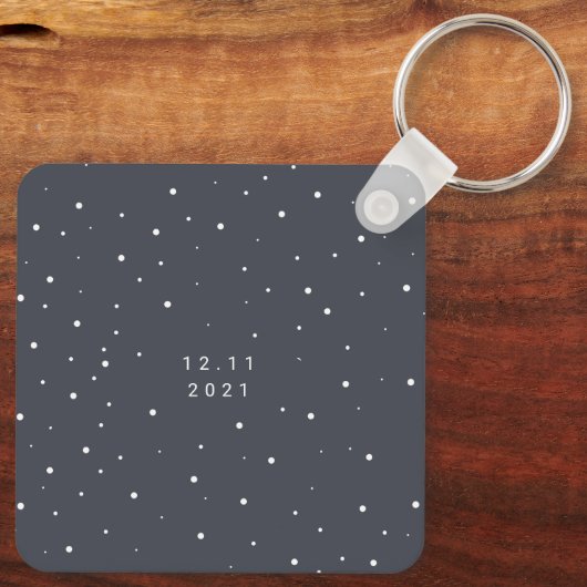 Minimalistische Schreibmaschine | Leichtes und Ver Schlüsselanhänger (Rückseite)