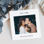 Minimalistische Schreibmaschine | Liebe und Licht  Feiertagskarte<br><div class="desc">Diese einfachen und minimalistischen Hanukkah-Urlaubskarten bieten Ihnen Ihr persönliches Foto,  zusammen mit Ihren Namen und den Begriffen "Liebe   Licht" in dunkelmarineblau Schrift-Look Text. Sie können dies zu jedem Gruß Ihrer Wahl ändern. Die Rückseite der Karte bietet auch Platz für eine persönliche Urlaubsnachricht für Freunde und Familie.</div>