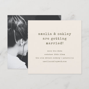 Minimalistische Schreibmaschine Retro Grün Hochzei Save The Date