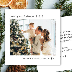 Minimalistische Schreibmaschine Tannenbaum Foto We Feiertagskarte