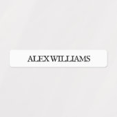 Minimalistische Schreibmaschine | Wasserdichte Nam Etiketten (Design 1)