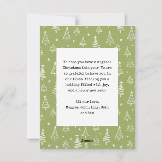 Minimalistische Schreibmaschine Weihnachten Foto W (Rückseite)