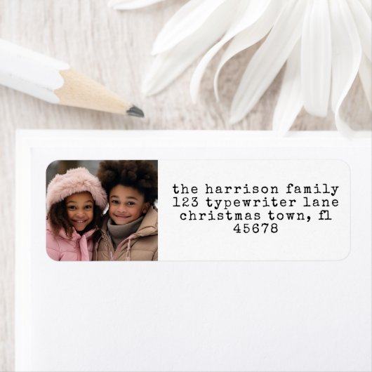 Minimalistische Schreibmaschine Weihnachts-Rücksen (Insitu)