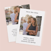 Minimalistische Schreibmaschine | Zwei Fotos Einfa Save The Date