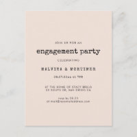 Minimalistische Schreibmaschinen-Hochzeitseinladun