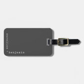 Minimalistische Schreibmaschinenschrift Typografy  Gepäckanhänger (Vorderseite horizontal)