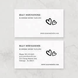 Minimalistische Schreibmaschinentypografie Herzlog Visitenkarte