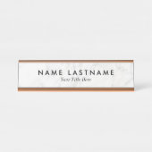 Minimalistische Schreibtisch-Namensschild aus weiß Schreibtischnamensplakette (Vorderseite )