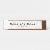 Minimalistische Schreibtisch-Namensschild aus weiß Schreibtischnamensplakette (Vorderseite )