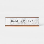 Minimalistische Schreibtisch-Namensschild aus weiß Schreibtischnamensplakette (Vorderseite )