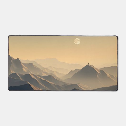 Minimalistische Schreibtischmatte - Vollmond-Abent (Vorderseite)