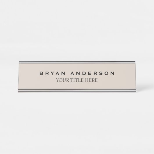 Minimalistische Schreibtischnamensplatte Schreibtischnamensplakette (Vorderseite )
