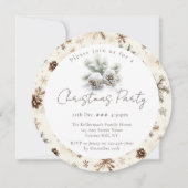 Minimalistische Schrift, Aquarellschneekegel Einladung (Vorderseite)