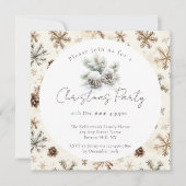 Minimalistische Schrift, Aquarellschneekegel Einladung (Vorderseite)