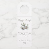 Minimalistische Schrift, Aquarellschneekegel Flaschenanhänger (Vorderseite)