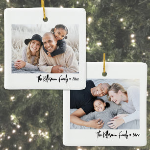 Minimalistische Schrift Familienfoto Keramikornament