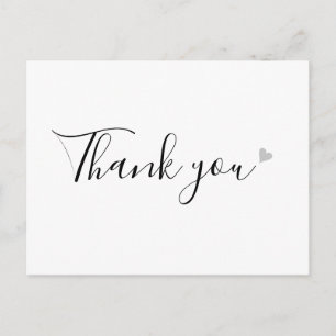 Minimalistische Schrift Geschäft Danke Postkarte