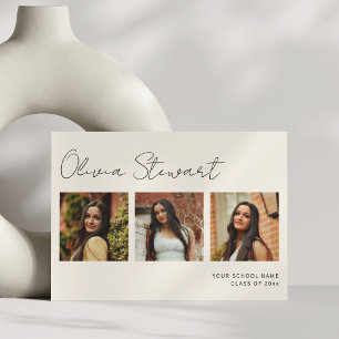 Minimalistische Schrift Graduierungsfoto-Kollage Ankündigung