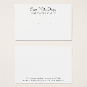 Minimalistische Schrift Ohrhänger Displaykarte