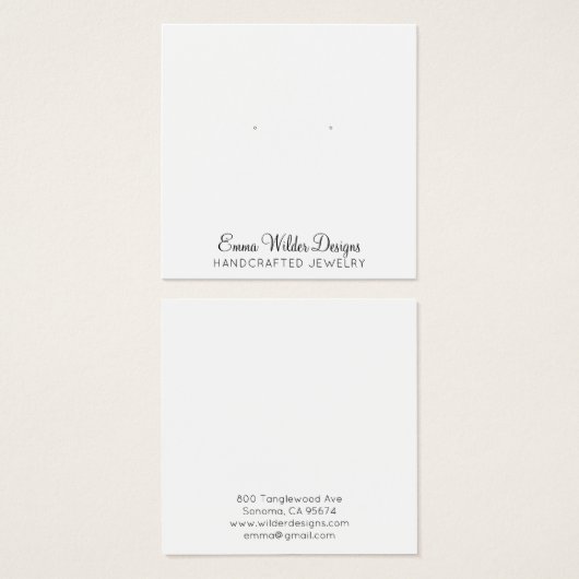 Minimalistische Schrift Stecker Ohrhänger Display (Vorne & Hinten)