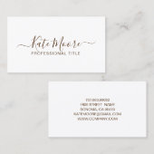 Minimalistische Schriftenschrift Beruflich Visitenkarte (Vorne/Hinten)